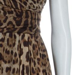 مملوكة مسبقًا Dolce And Gabbana Leopard Print Gown M