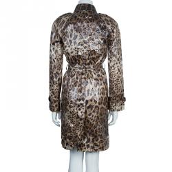 مملوكة مسبقًا Dolce And Gabbana Leopard Print Coat M