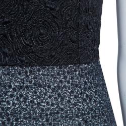 Pre Owned Dolce and Gabbana Black and Silver Broad Strap Dress S