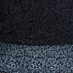 Pre Owned Dolce and Gabbana Black and Silver Broad Strap Dress S