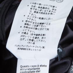 Pre Owned Dolce and Gabbana Black and Silver Broad Strap Dress S