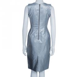 Pre Owned Dolce and Gabbana Silver Sleeveless Dress M