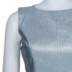 Pre Owned Dolce and Gabbana Silver Sleeveless Dress M