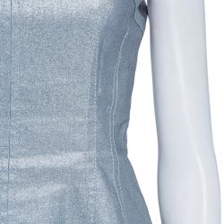 Pre Owned Dolce and Gabbana Silver Sleeveless Dress M