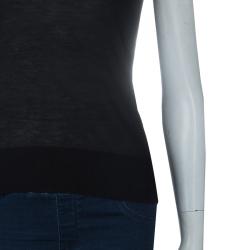 Pre Owned توب دولتشي أند غابانا تريكو أسود مورد S