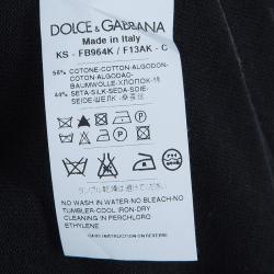 Pre Owned توب دولتشي أند غابانا تريكو أسود مورد S