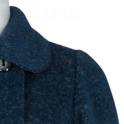 Pre Owned جاكيت دولتشي أند غابانا صوف أزرق بصفين أزرار S