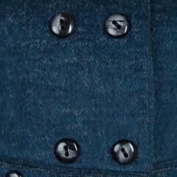 Pre Owned جاكيت دولتشي أند غابانا صوف أزرق بصفين أزرار S