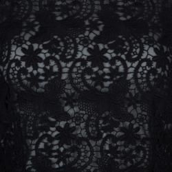 مملوكة مسبقًا فستان دولتشي آند غابانا دانتيل أسود بأكمام طويلة L