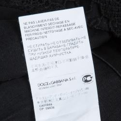 مملوكة مسبقًا فستان دولتشي آند غابانا دانتيل أسود بأكمام طويلة L