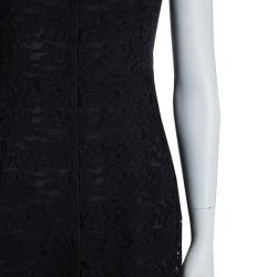 مملوكة مسبقًا فستان دولتشي أند غابانا بلا أكمام بأربطة أسود M