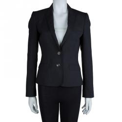 Pre Owned Dolce And Gabbana Dark Grey Fitted Blazer S