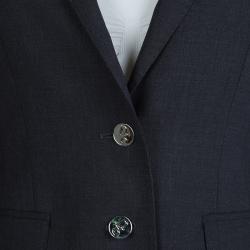 Pre Owned Dolce And Gabbana Dark Grey Fitted Blazer S