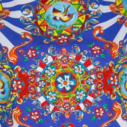 توب دولتشي آند غابانا قطن متعدد الألوان طباعة ملونة صقلية XS