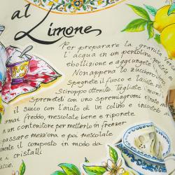 Pre Owned توب دولتشي آند غابانا حرير بيج طباعة ليمون S