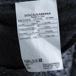 Pre Owned Dolce & Gabbana Grey Sequin Embellished Sweater Dress M