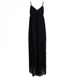 Dolce and Gabbana Black Lace Maxi Dress L