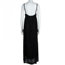 Dolce and Gabbana Black Lace Maxi Dress L