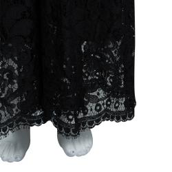 Dolce and Gabbana Black Lace Maxi Dress L