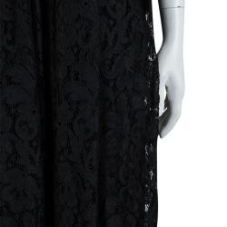 Dolce and Gabbana Black Lace Maxi Dress L