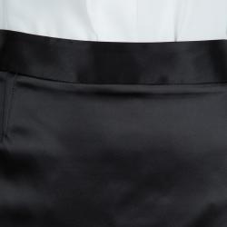 Pre Owned Dolce and Gabbana Black Satin Skirt L