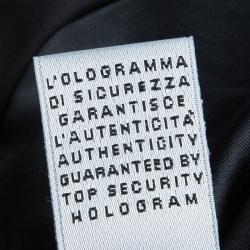 Pre Owned Dolce and Gabbana Pale Pink Contrast Notched Collar Detail Satin Blazer M