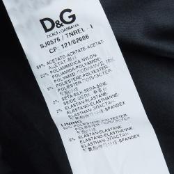 Pre Owned Dolce and Gabbana Pale Pink Contrast Notched Collar Detail Satin Blazer M