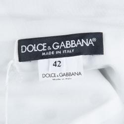 Pre Owned Dolce & Gabbana Polka-dot Floral Print Dress M