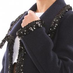 Pre Owned جاكيت دولتشي أند غابانا صوف أزرق كحلي بترتر M