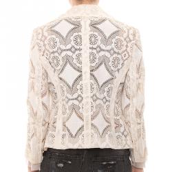 مملوكة مسبقًا جاكيت دولتشي أند غابانا دانتيل أبيض M