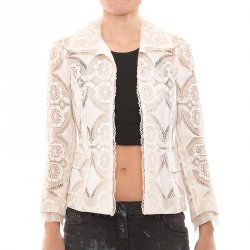 مملوكة مسبقًا جاكيت دولتشي أند غابانا دانتيل أبيض M