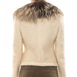 مملوكة مسبقًا جاكيت دولتشي أند غابانا موهير وفرو كريمي M