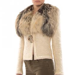 مملوكة مسبقًا جاكيت دولتشي أند غابانا موهير وفرو كريمي M