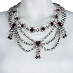 مملوكة مسبقًا Dolce and Gabbana White Rib Jersey Embellished Necklace Detail Sleeveless Tank Top M