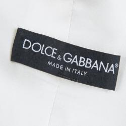 مملوكة مسبقًا Dolce And Gabbana White Cotton Tailored Blazer M