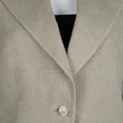 Pre Owned ج اكيت بليزر دولتشي آند غابانا كتان بيج M