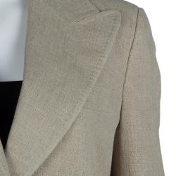 Pre Owned جاكيت بليزر دولتشي آند غابانا كتان بيج M