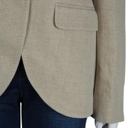 Pre Owned جاكيت بليزر دولتشي آند غابانا كتان بيج M