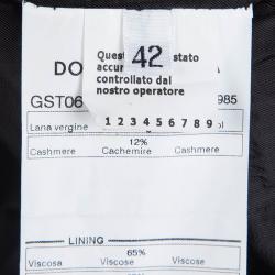 مملوكة مسبقًا جاكيت بليزر دولتشي أند غابانا مخطط صوف رصاصي M