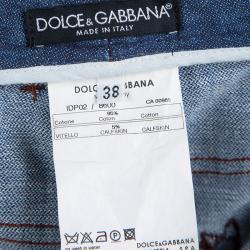 Pre Owned بنطلون جينز دولتشي أند غابانا أزرق نيلي داكن بقصة بوت S