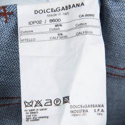 Pre Owned بنطلون جينز دولتشي أند غابانا أزرق نيلي داكن بقصة بوت S