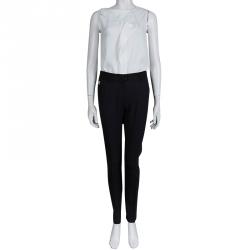 Pre Owned Dolce and Gabbana Black Wool Straight Fit Pants S