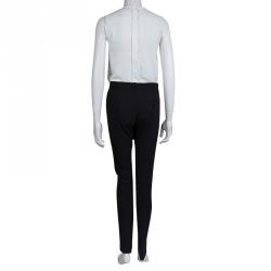 Pre Owned Dolce and Gabbana Black Wool Straight Fit Pants S