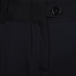 Pre Owned Dolce and Gabbana Black Wool Straight Fit Pants S