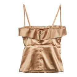 مملوكة مسبقًا توب دولتشي أند غابانا باستييه ساتان بني أوكسيديه S