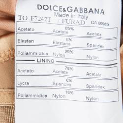 مملوكة مسبقًا توب دولتشي أند غابانا باستييه ساتان بني أوكسيديه S