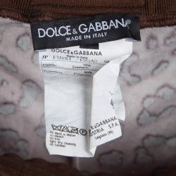 Dolce and Gabbana Leopard Printed Velvet Bermuda Shorts M