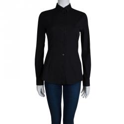 Dolce and Gabbana Black Long Sleeve Button Front Shirt S