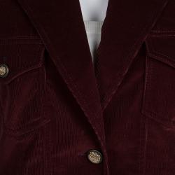 Pre Owned جاكيت بليزر دولتشي أند غابانا عنابي مضلع M