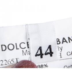 Pre Owned جاكيت بليزر دولتشي أند غابانا عنابي مضلع M